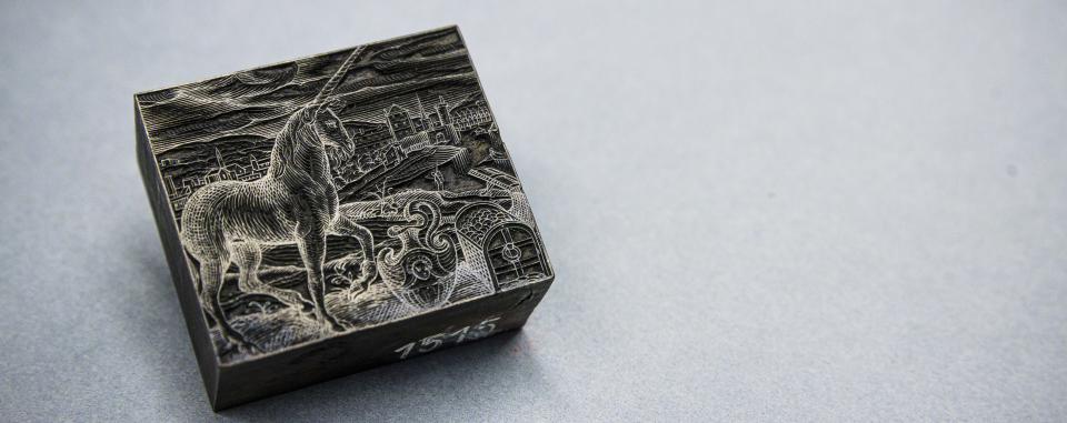 Houtblok uit de collectie van het Museum Plantin-Moretus