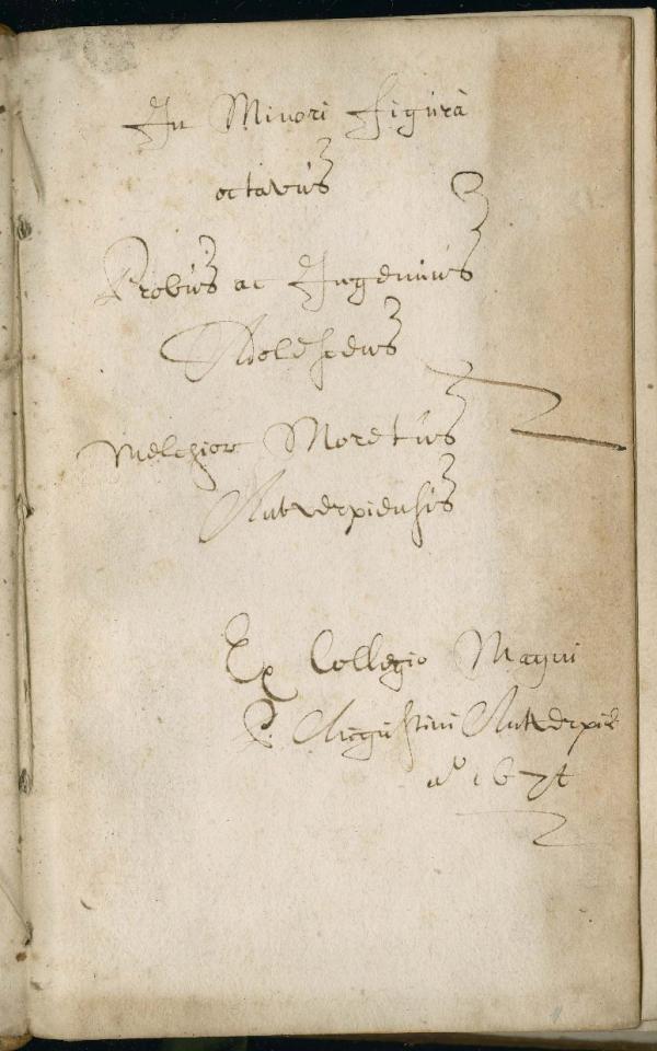 Testimonum van de paters augustijnen aan Melchior Moretus (MPM A 2325, schutblad)