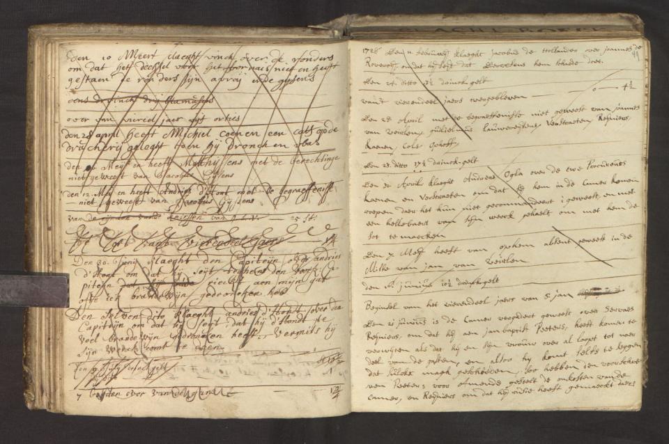 De kapitein klaagt dat Andries d’Hondt tegen hem zei “Ruik aan mijn gat of ik brandewijn heb gedronken”