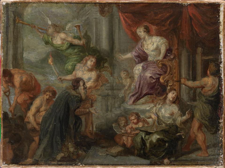 Labore et Constantia, toegeschreven aan Theodoor Boeyermans (voor restauratie in 2019)