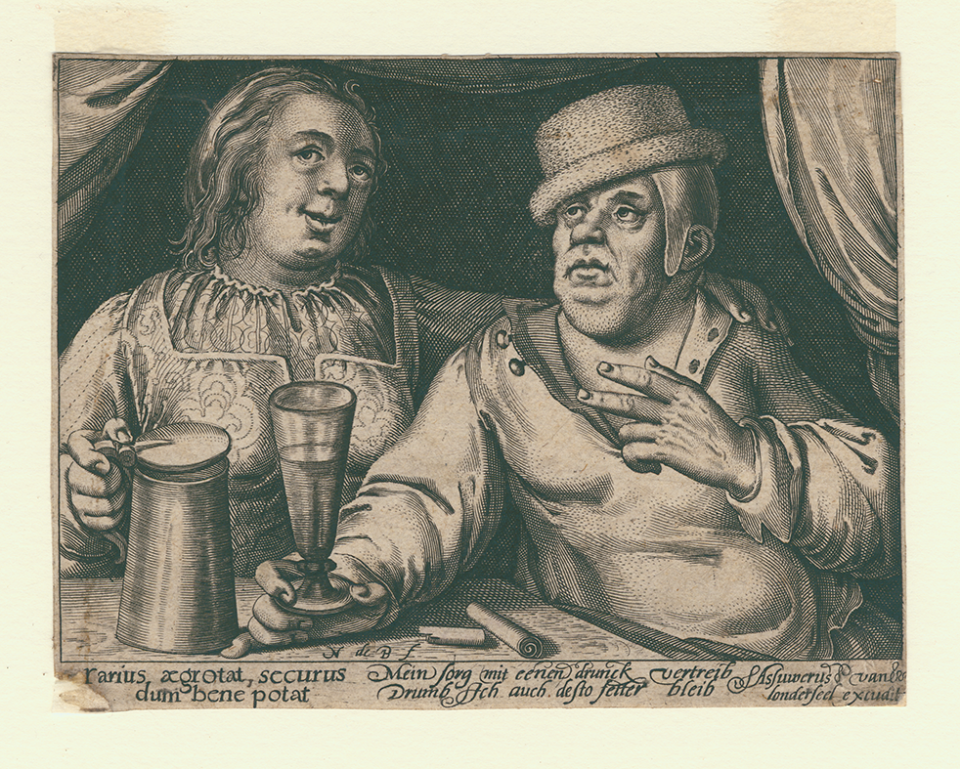 De drinkers, Nicolaes de Bruyn
