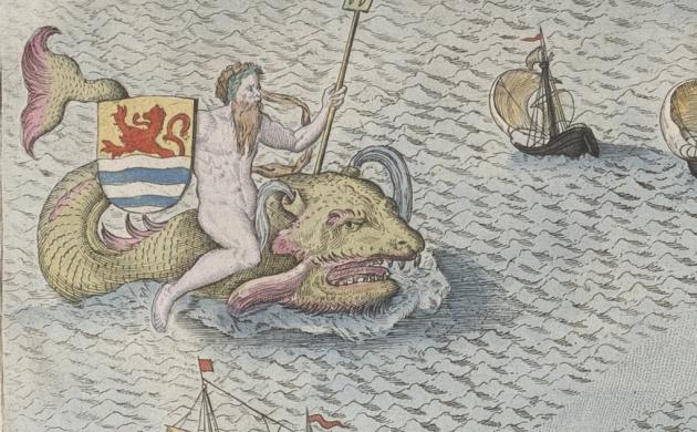 zeemonster op kaart van Ortelius