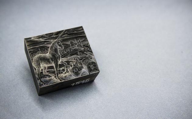 Houtblok uit de collectie van het Museum Plantin-Moretus