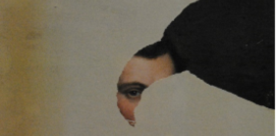 Een beschermingslaag wordt verwijderd van een schilderij